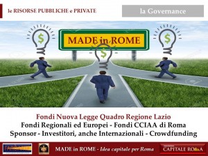le Risorse Private e Pubbliche per il Made in Rome